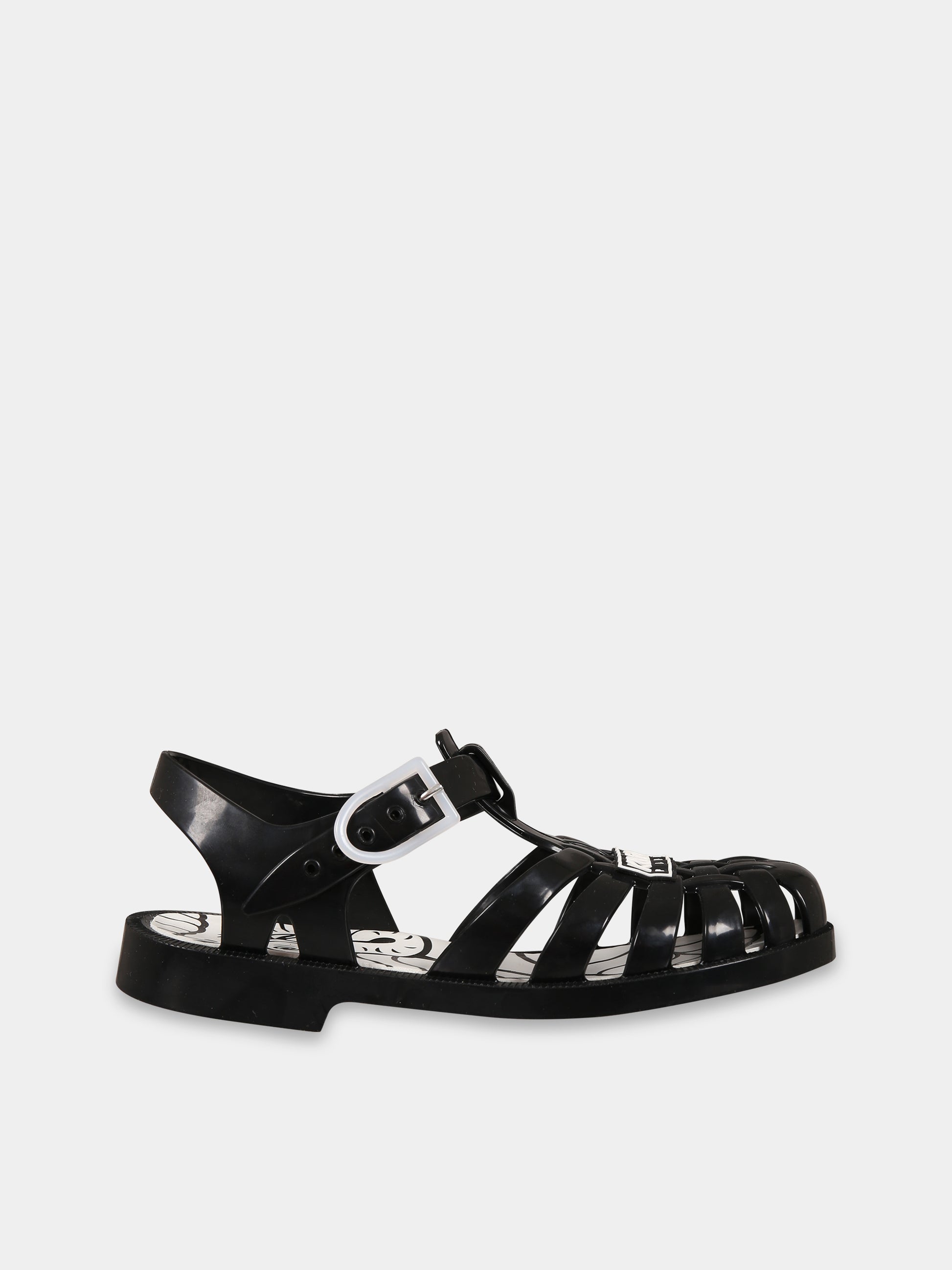 Sandali nero per bambini con logo,Kenzo Kids,K59070 09B