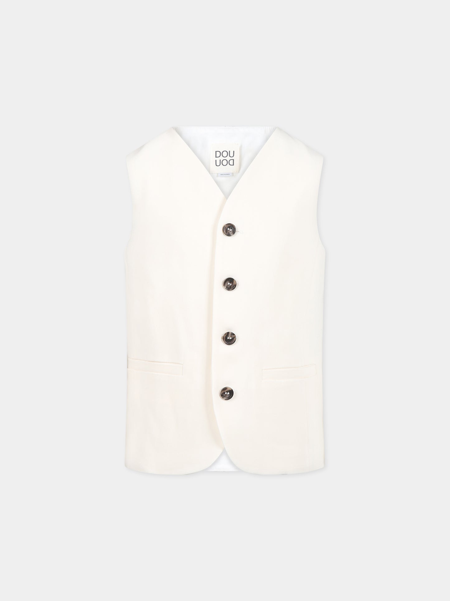 Panciotto bianco per bambina,Douuod Kids,DS2P62 K0118 106