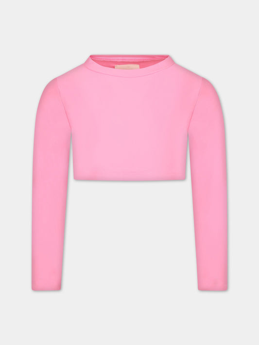 T-shirt a manica lunga rosa per bambina,Douuod Kids,DS8A60 Z0559 515