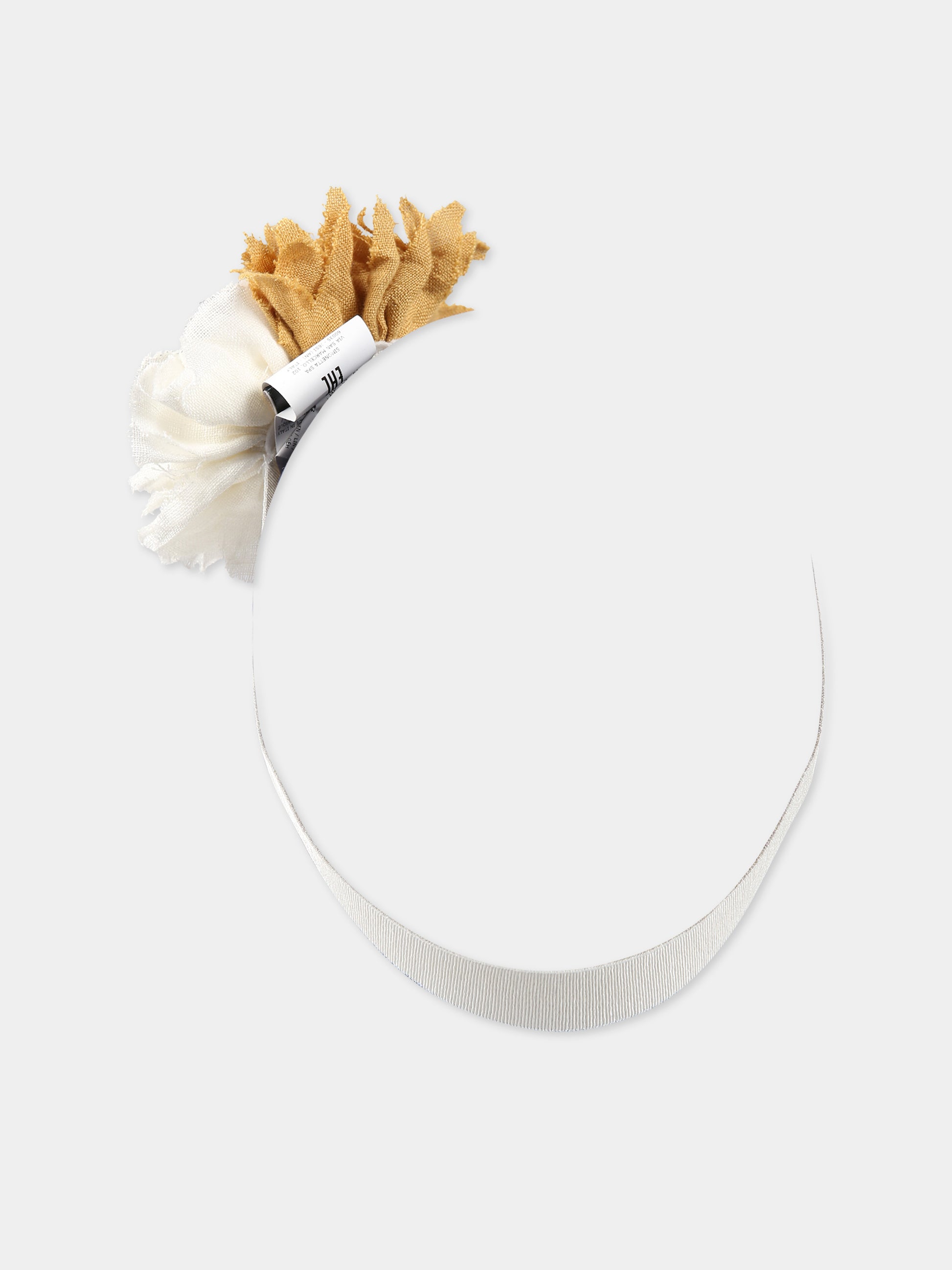 Cerchietto multicolor per neonata con applicazioni floreali,Caffe' D'orzo,ZS0A54 Z1447 102GL