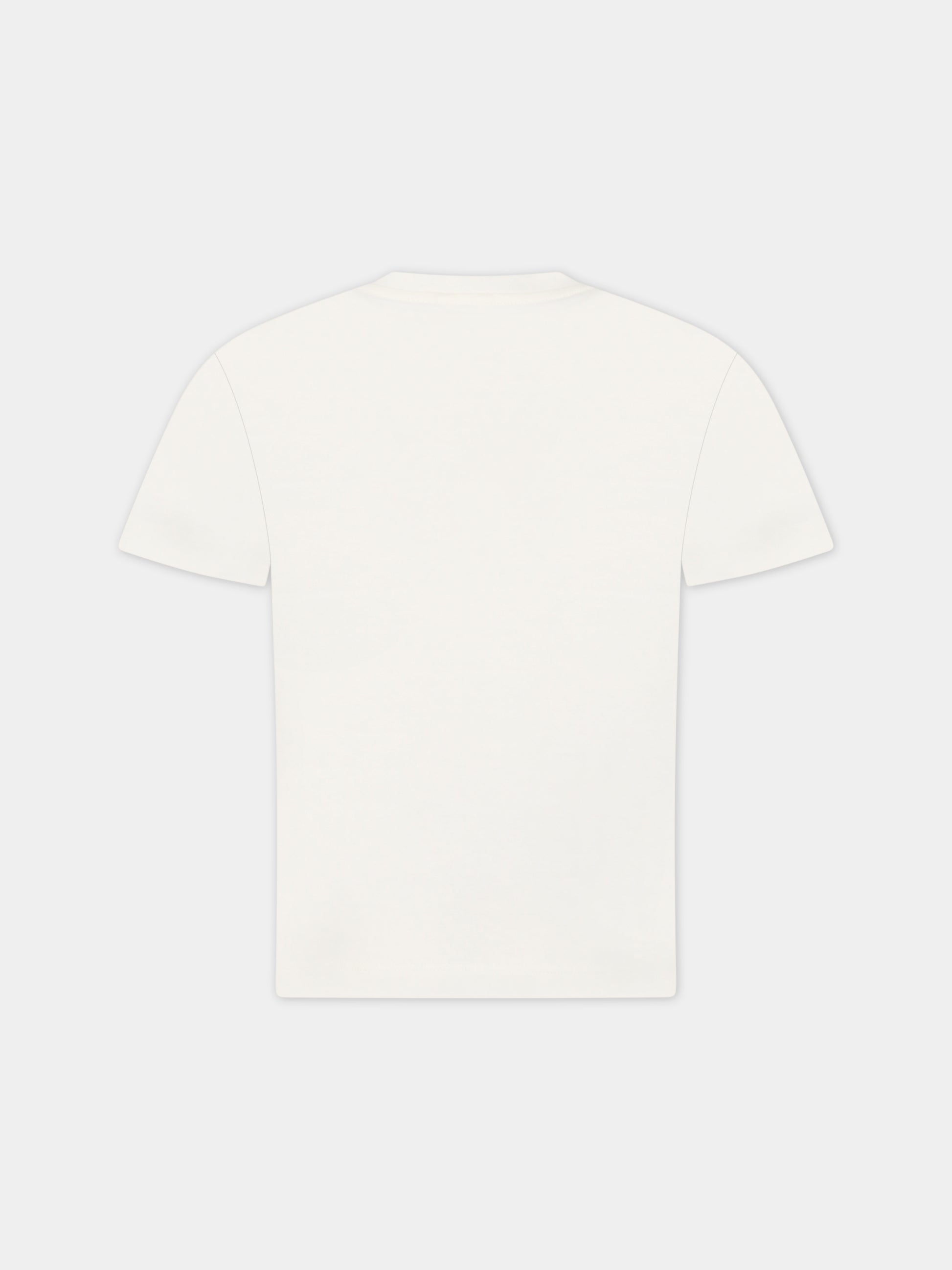 T-shirt bianco per bambina con stampa pappagalli,Stella Mccartney Kids,TS8B41 Z0434 101