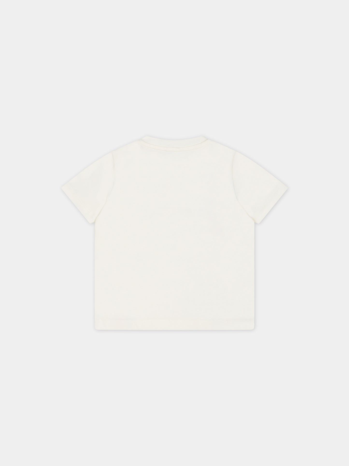 T-shirt bianco per neonata con stampa pappagalli,Stella Mccartney Kids,TS8041 Z0434 101
