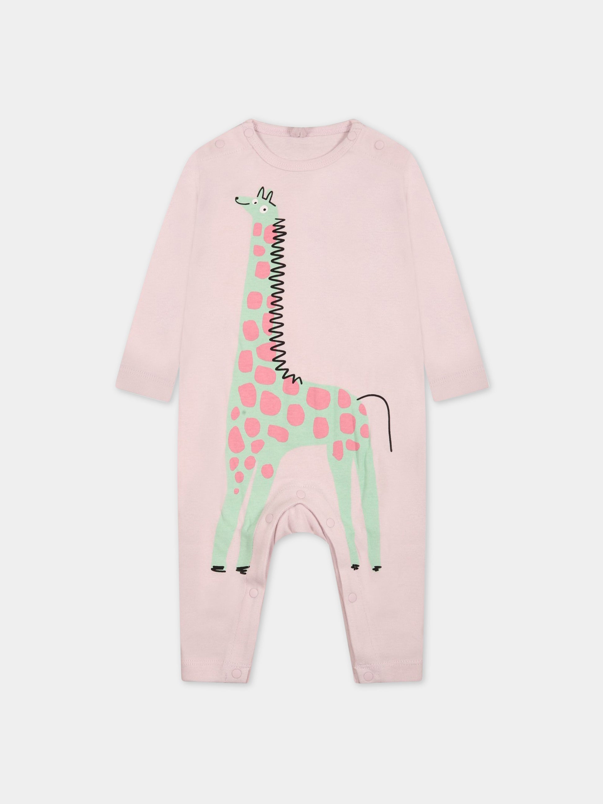 Set rosa per neonata con stampa,Stella Mccartney Kids,TSB009 Z1098 503MC
