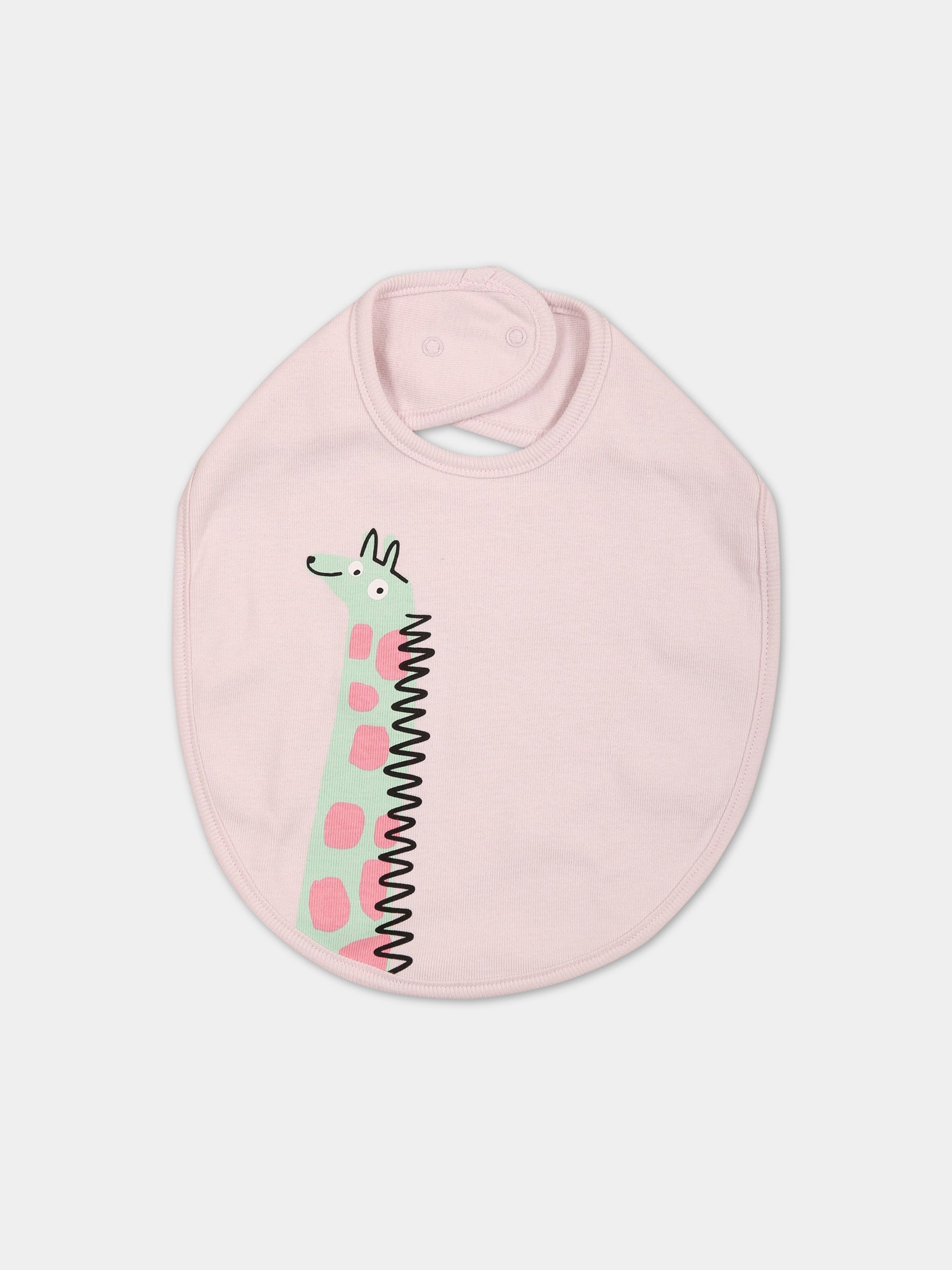 Set rosa per neonata con stampa animali,Stella Mccartney Kids,TSB039 Z1098 503MC