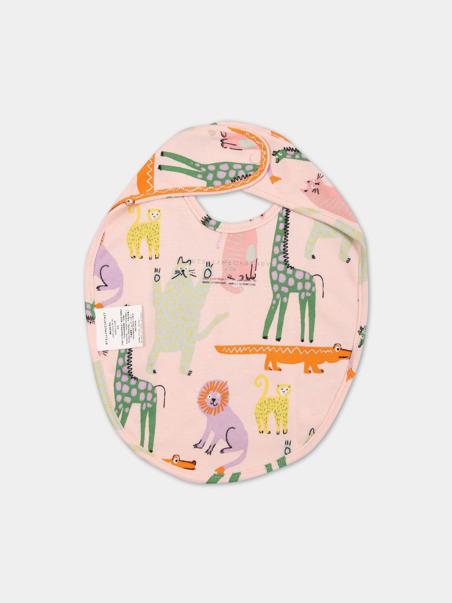 Set rosa per neonata con stampa animali,Stella Mccartney Kids,TSB039 Z1098 503MC