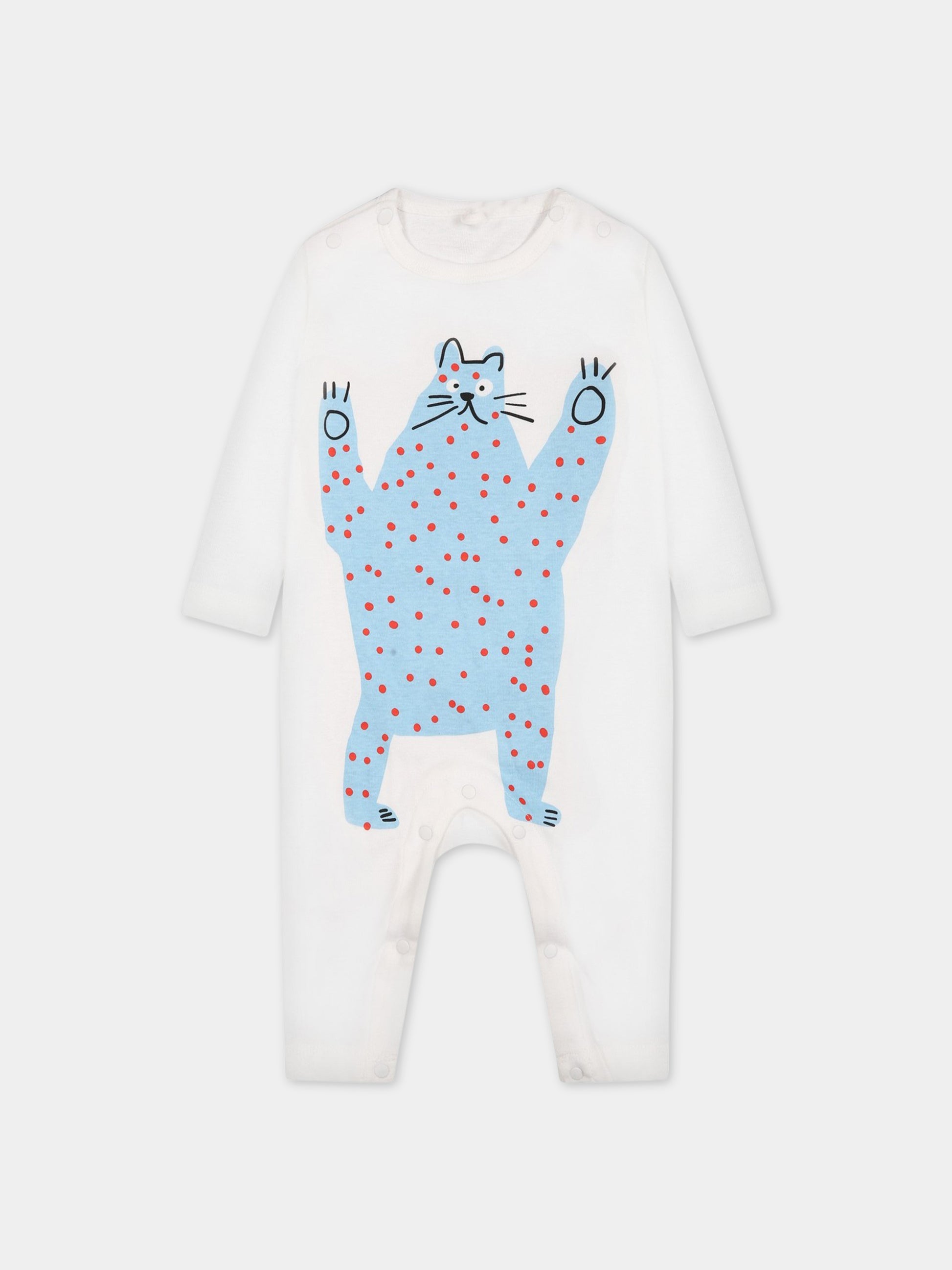 Set bianco per neonato con stampa,Stella Mccartney Kids,TSB509 Z1098 100MC