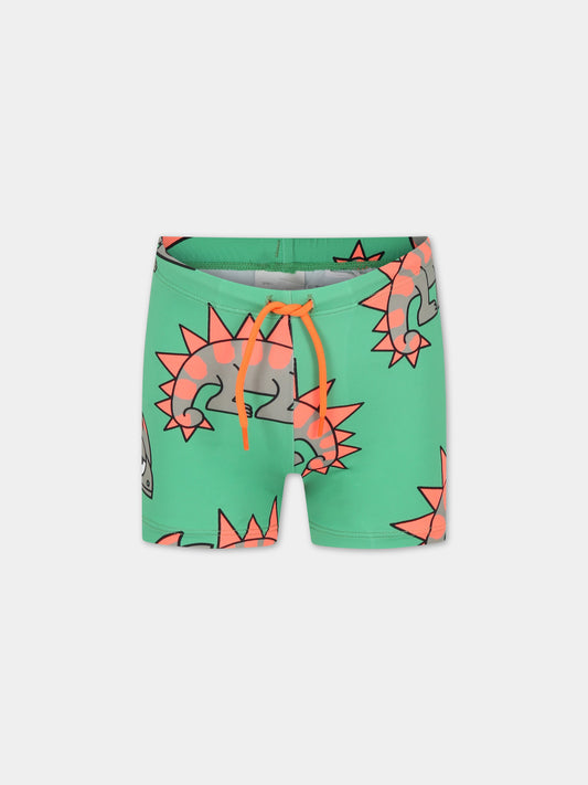 Boxer verdi da mare per bambino con camaleonte,Stella Mccartney Kids,TSCQ09 Z0983 711MC