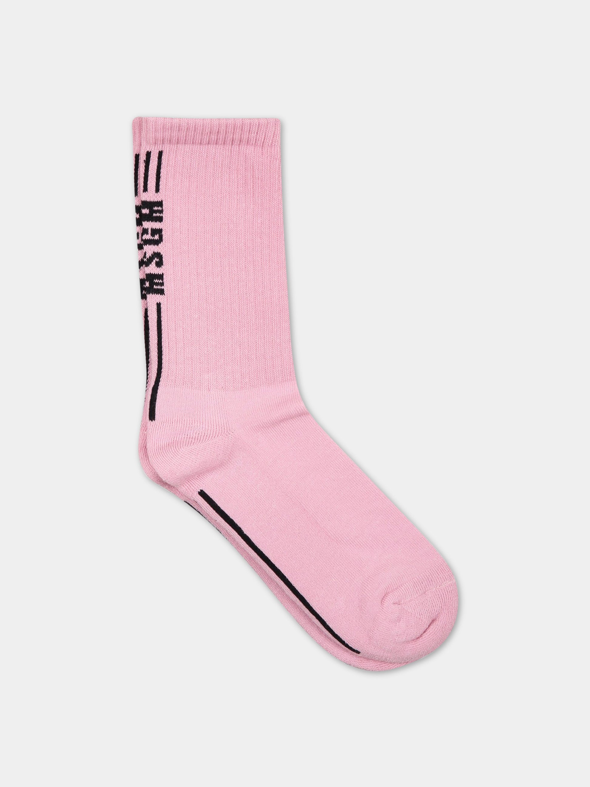 Calze rosa per bambino con logo,Msgm Kids,MS029347 042