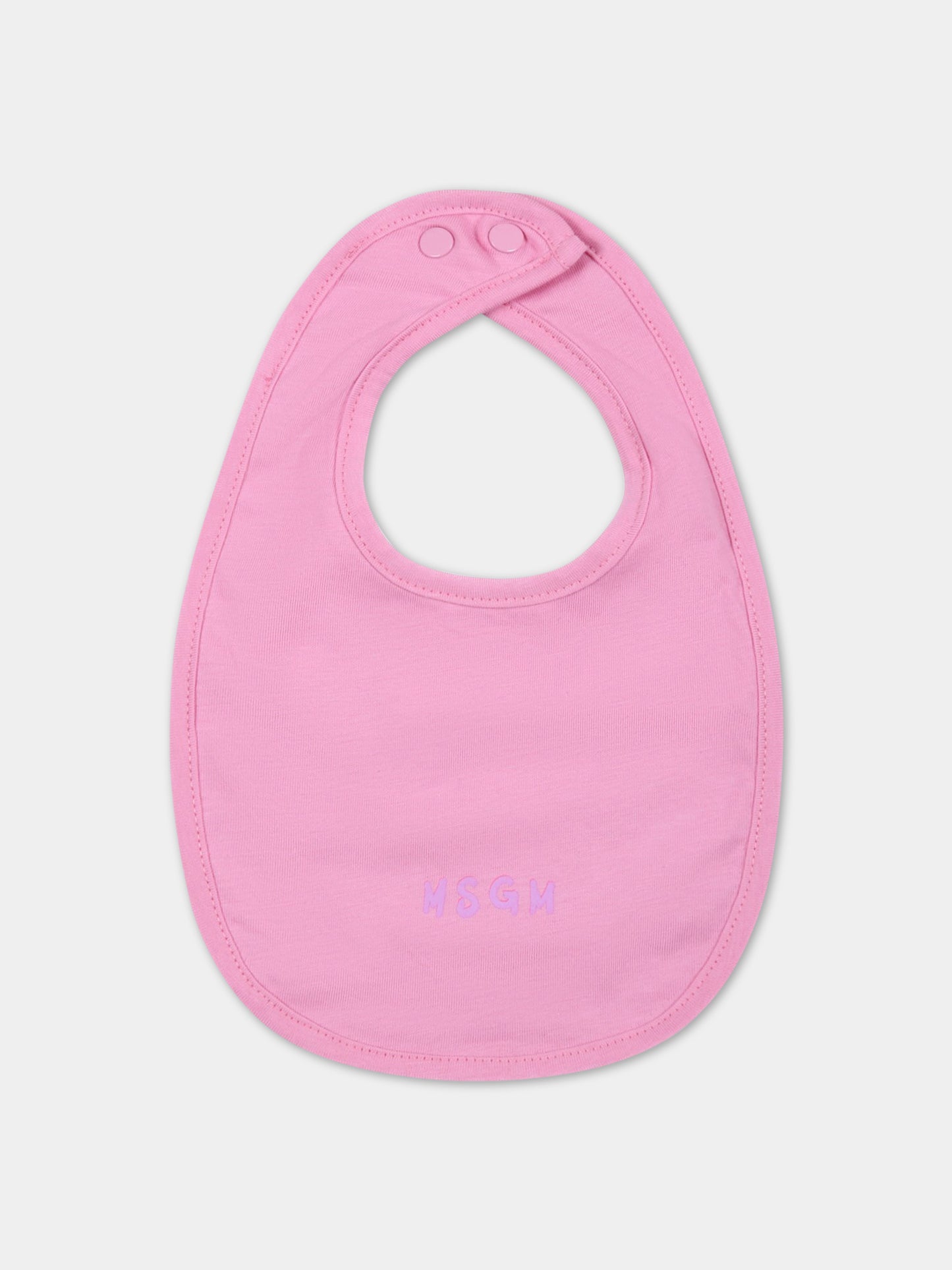 Set rosa per neonata con logo viola,Msgm Kids,MS029364 042