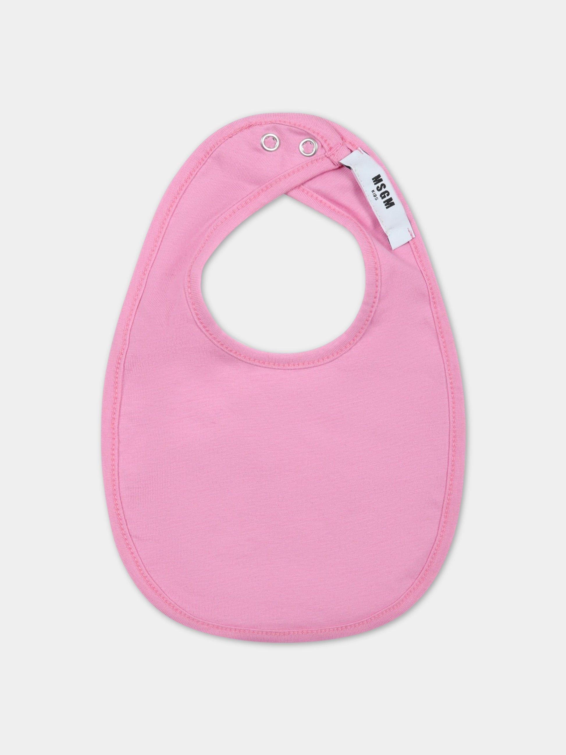 Set rosa per neonata con logo viola,Msgm Kids,MS029364 042