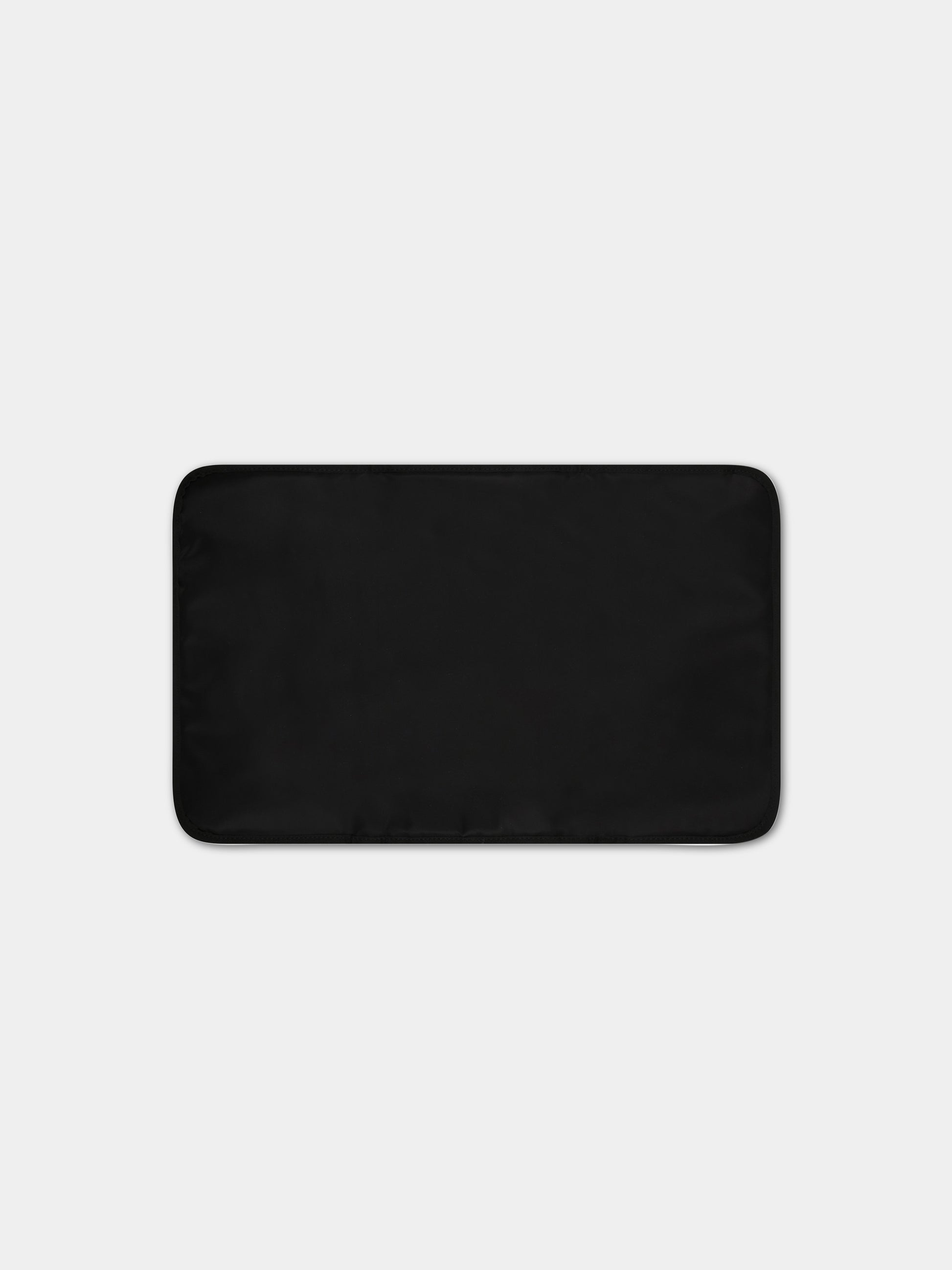 Borsa-mamma nera per neonati con scritta  For parents only ,Off White,OGXE001S23FAB0011018