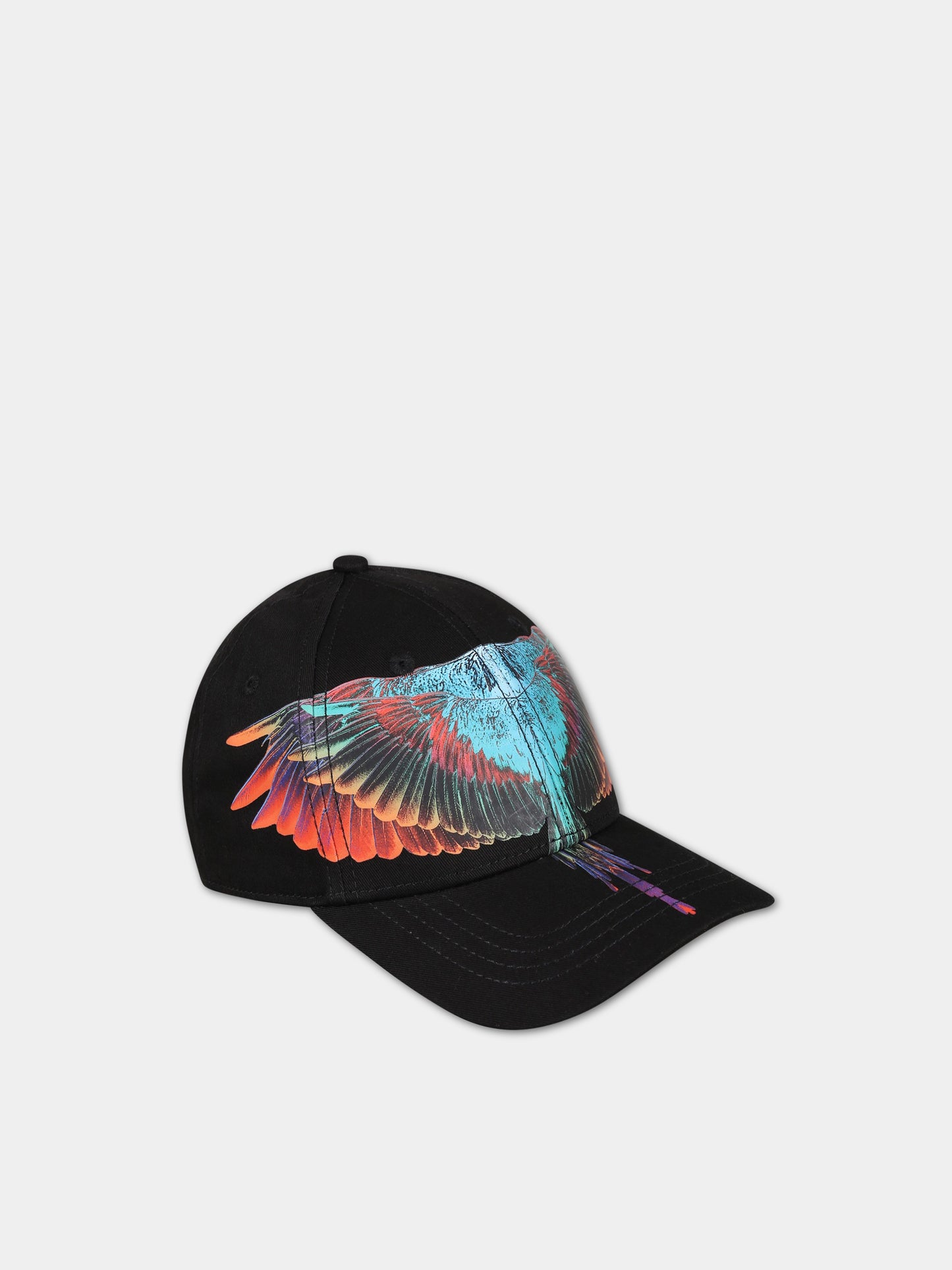 Cappello nero per bambino con iconica stampa,Marcelo Burlon Kids,CBLB001S23FAB0021025