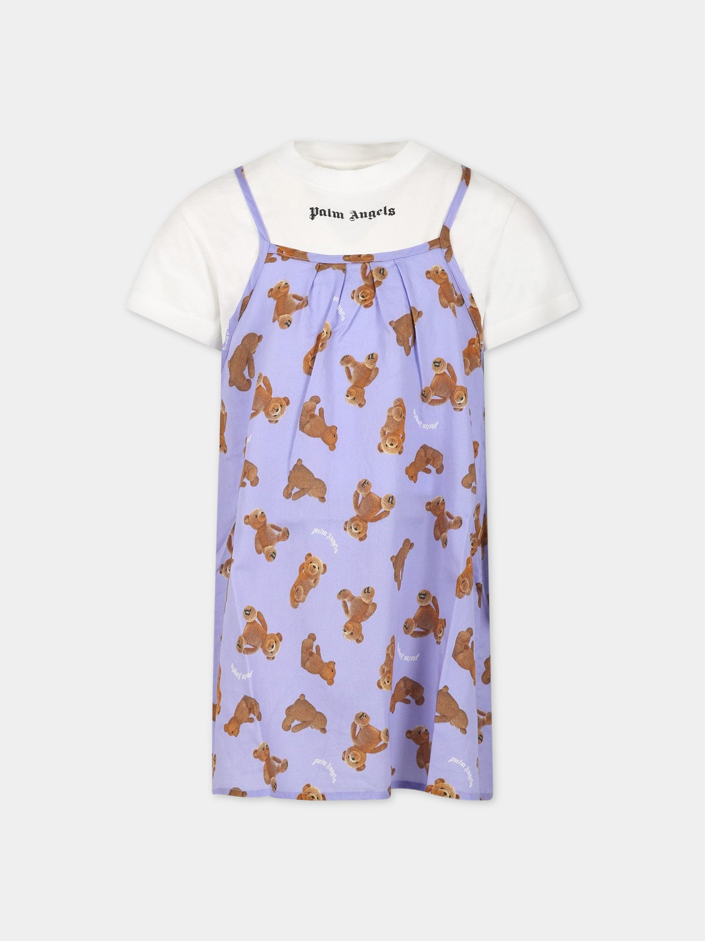 Completo multicolor per bambina con logo e stampa,Palm Angels,PGDB020S23FAB0010136