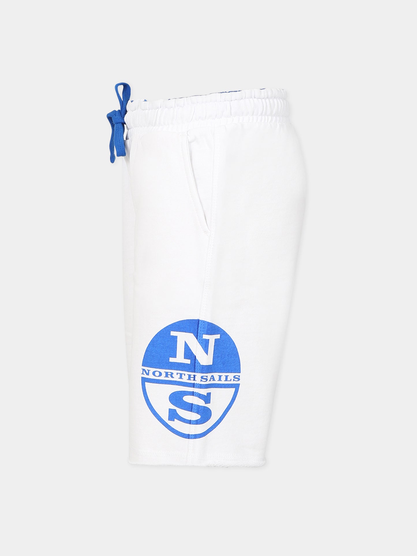 Short bianco per bambino con logo azzurro,North Sails,775366 000 0101