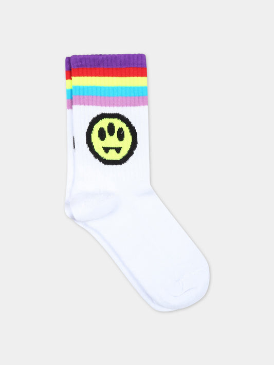 Calze bianche per bambino con logo,Barrow,032930 002