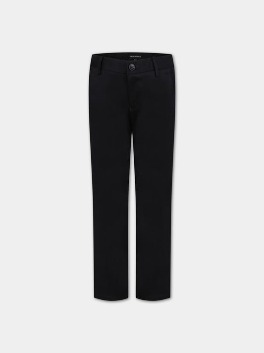 Pantaloni blu per bambino con logo,Armani Junior,3R4PJG 1NJ7Z 0920