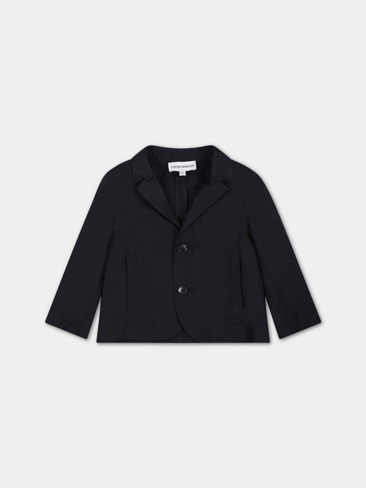 Giacca blu per bambino con logo,Armani Junior,3RHGJ5 4N7IZ 0920