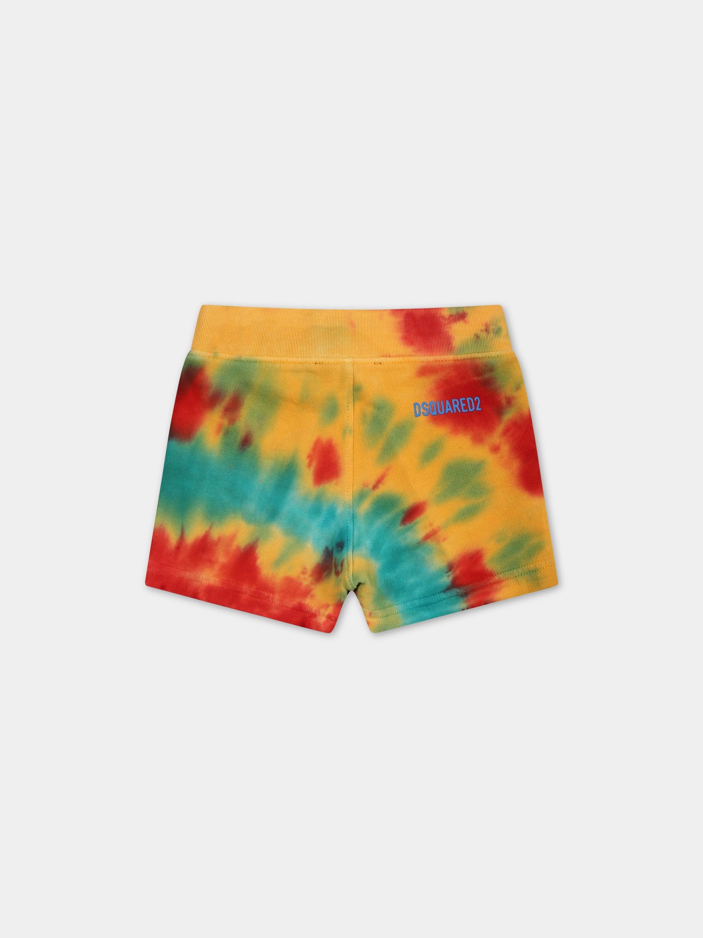 Shorts multicolor per neonato con logo,Dsquared2,DQ1592 D0A3T DQ255