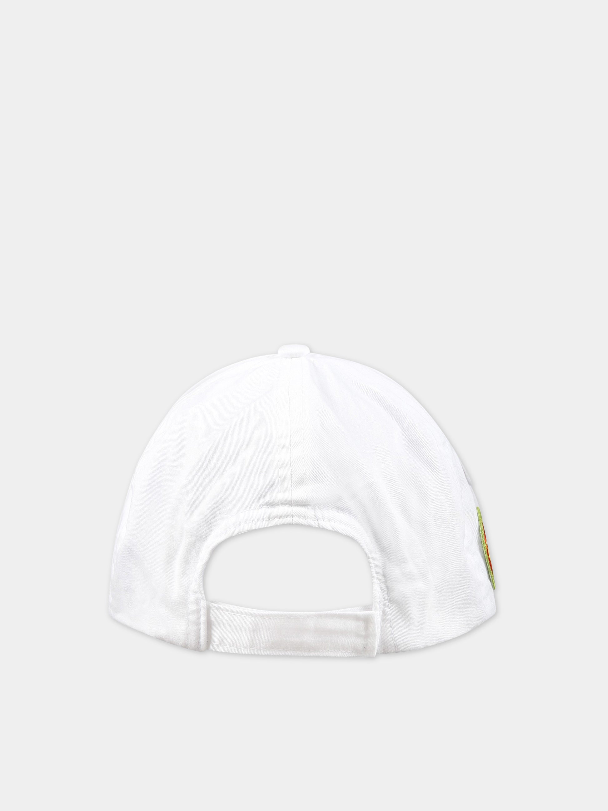 Cappello bianco per bambini con Teddy Bear e logo,Moschino Kids,HXX00W LOA00 10101