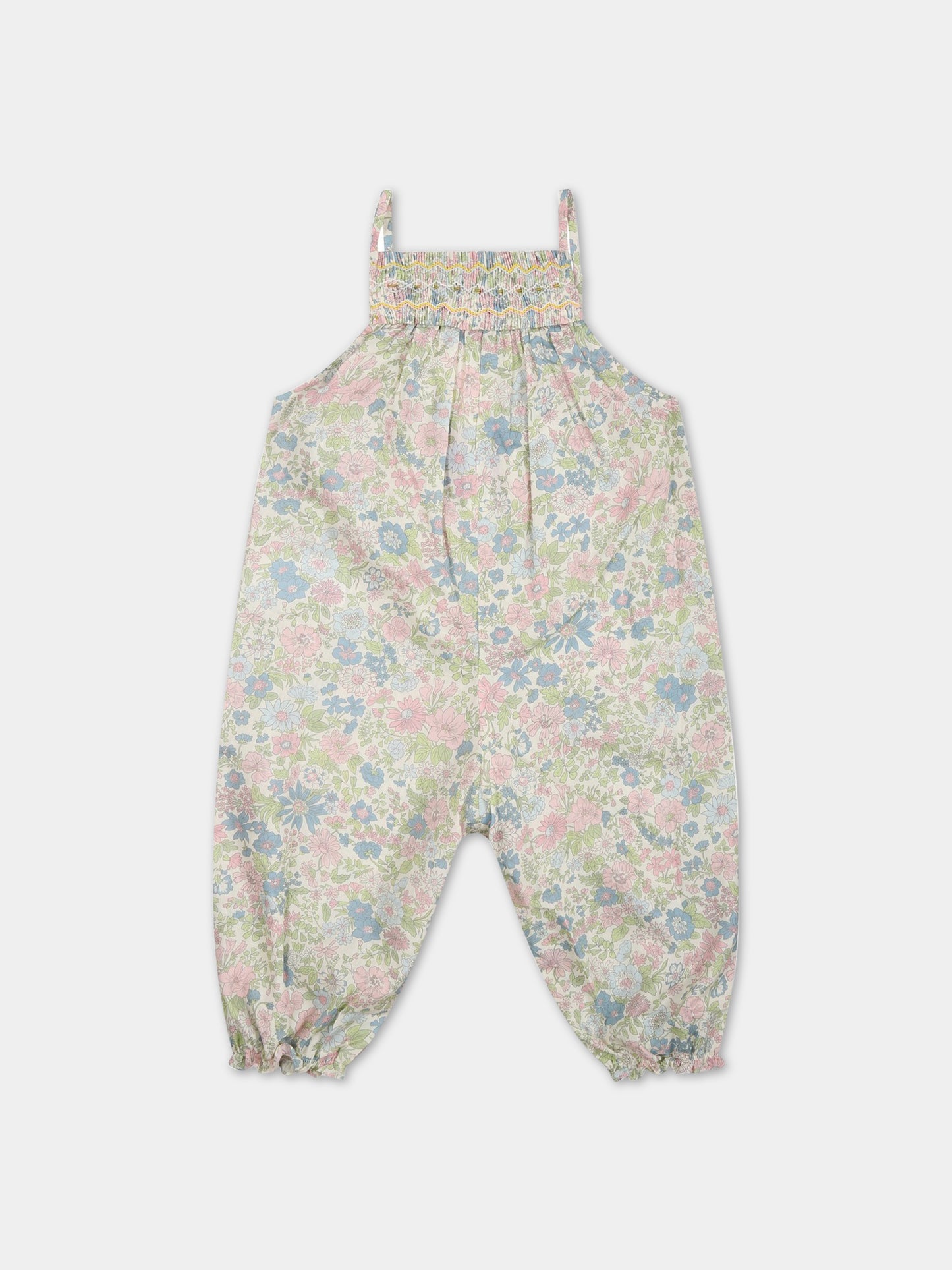 Salopette multicolor per neonata con stampa,Bonpoint,S03XPAW00100 520