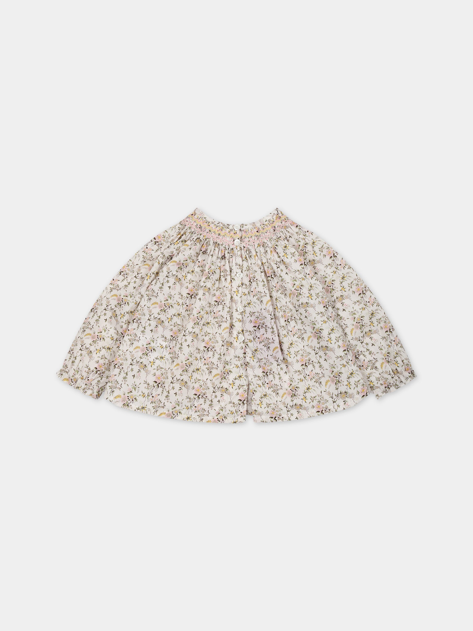 Camicia multicolor per neonata con stampa fiori,Bonpoint,S03XBLW00009 502