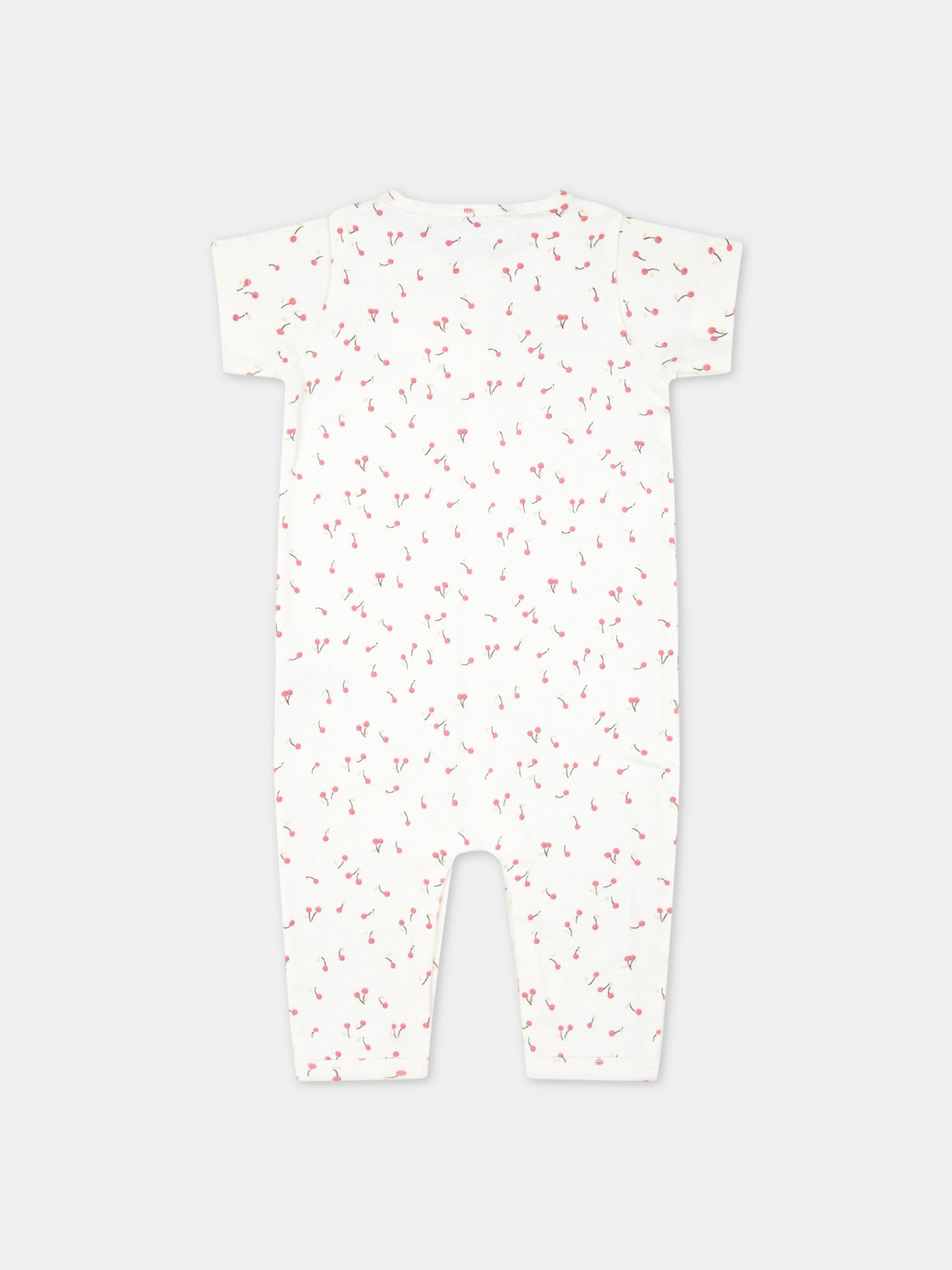 Tutina avorio per neonata con ciliegie,Bonpoint,S03XOVK00050 622C