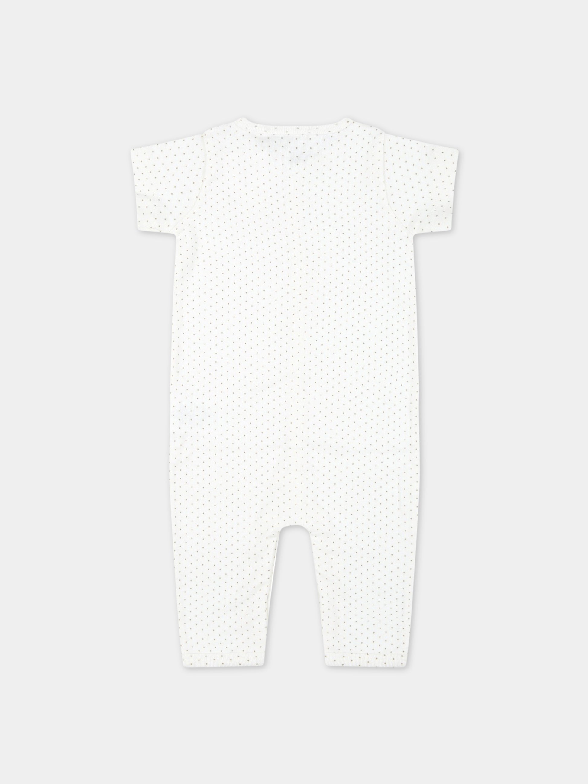 Tutina avorio per neonata con pois beige,Bonpoint,S03YOVK00050 766B