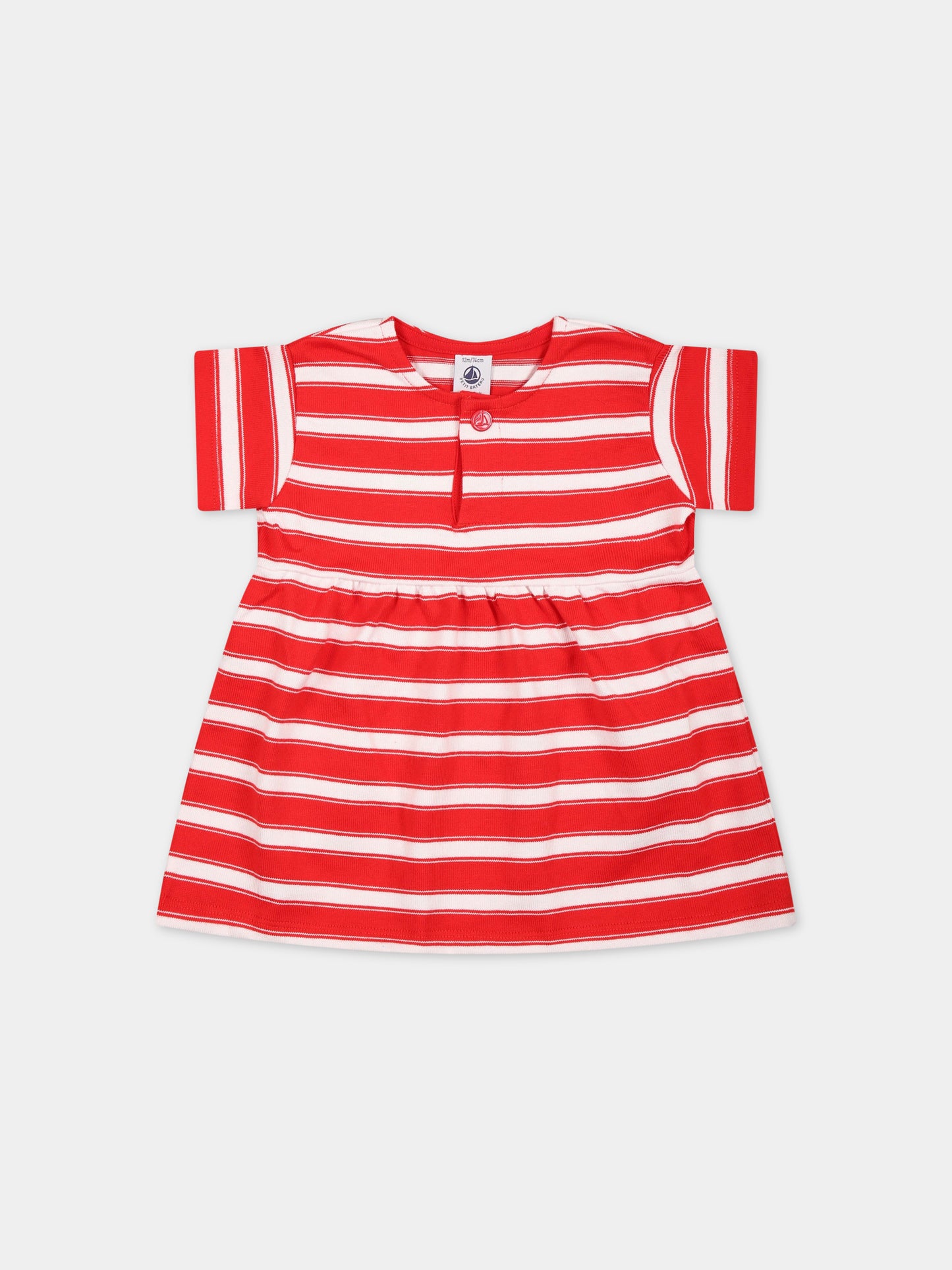 Vestito multicolor per neonata,Petit Bateau,A0753 PEPS/MARSHMALLOW