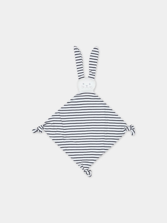 Doudou multicolor per neonati con coniglio,Petit Bateau,A06MN MARSHMALLOW/SMOKING