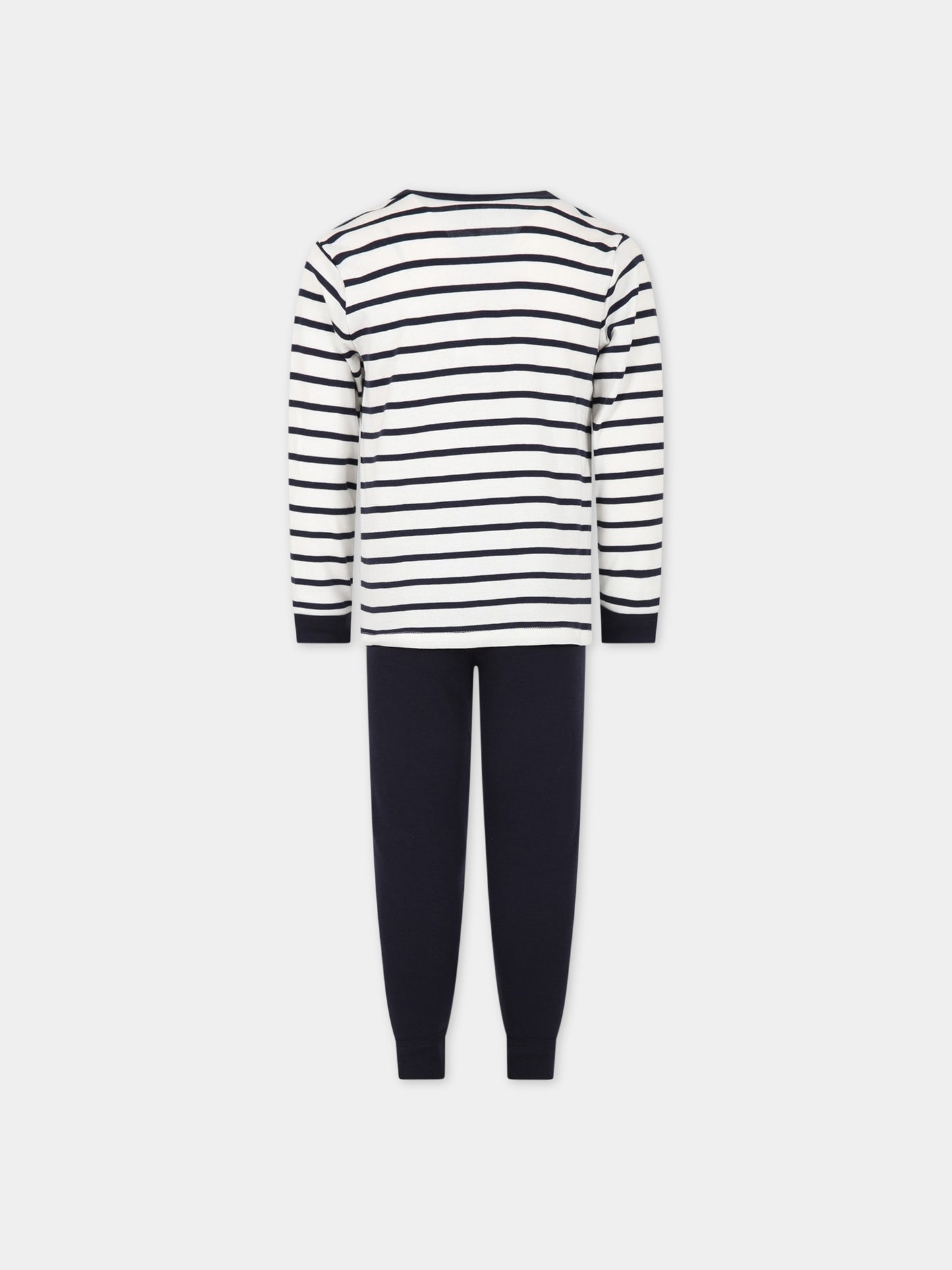 Pigiama multicolor per bambino con stampa logo,Petit Bateau,A01DE MARSHMALLOW/SMOKING