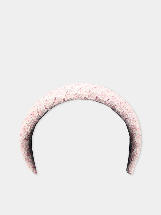 Cerchietto rosa per bambina con paillettes,Simonetta,SS0B24 E0103 505