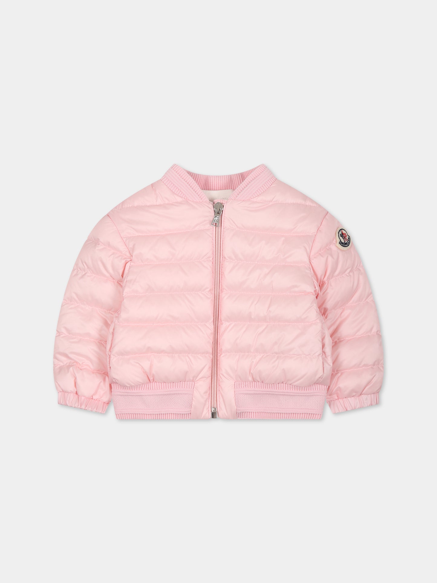 Piumino  Ter  rosa per neonata con logo,Moncler Kids,951 1A00020 595FE 506