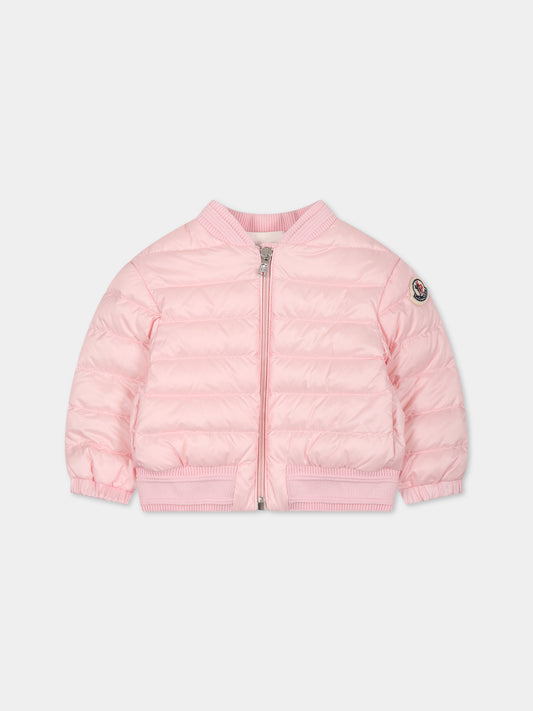 Piumino  Ter  rosa per neonata con logo,Moncler Kids,951 1A00020 595FE 506