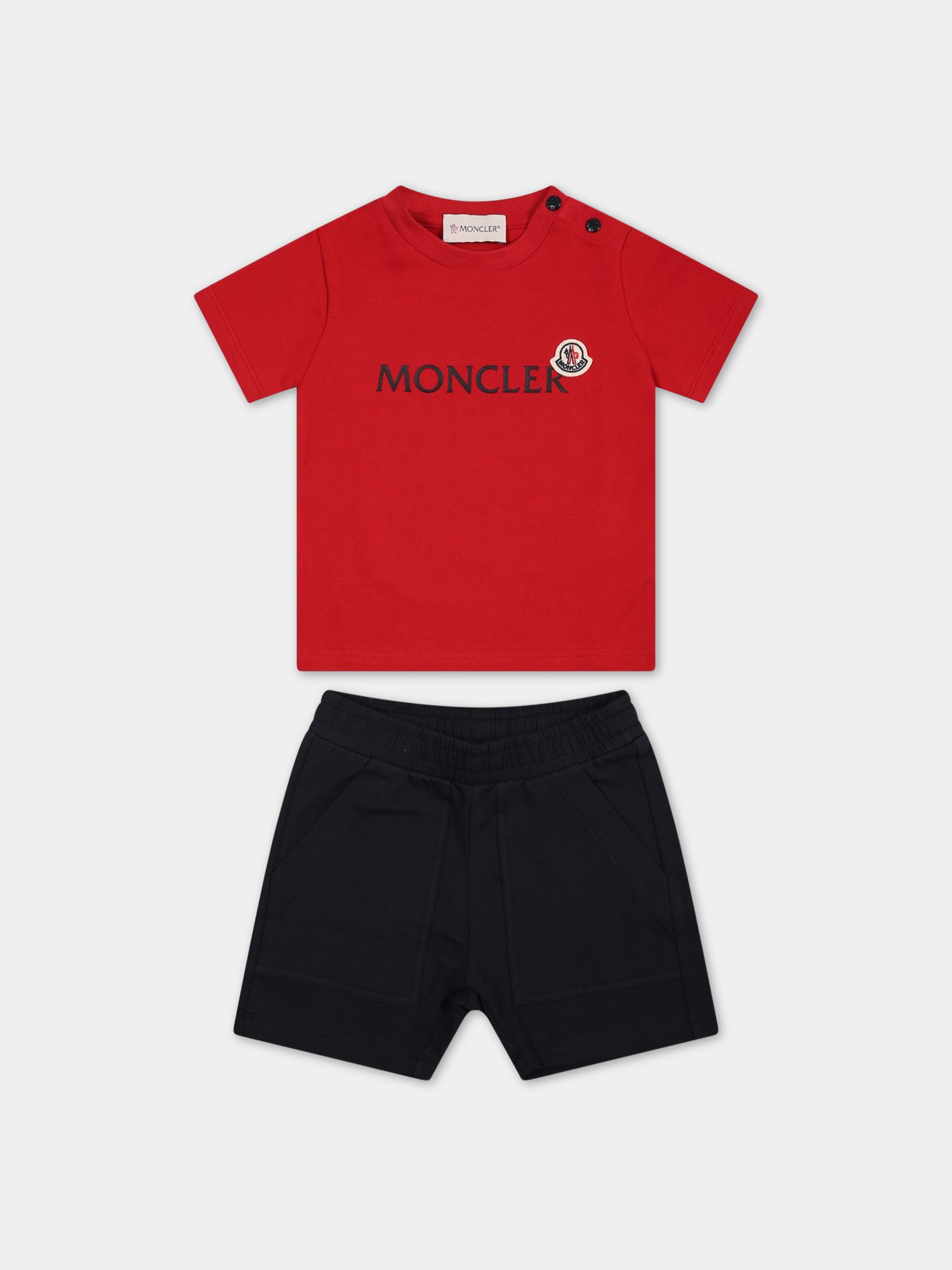 Completo sportivo multicolor per neonato,Moncler Kids,951 8M00027 8790N 455
