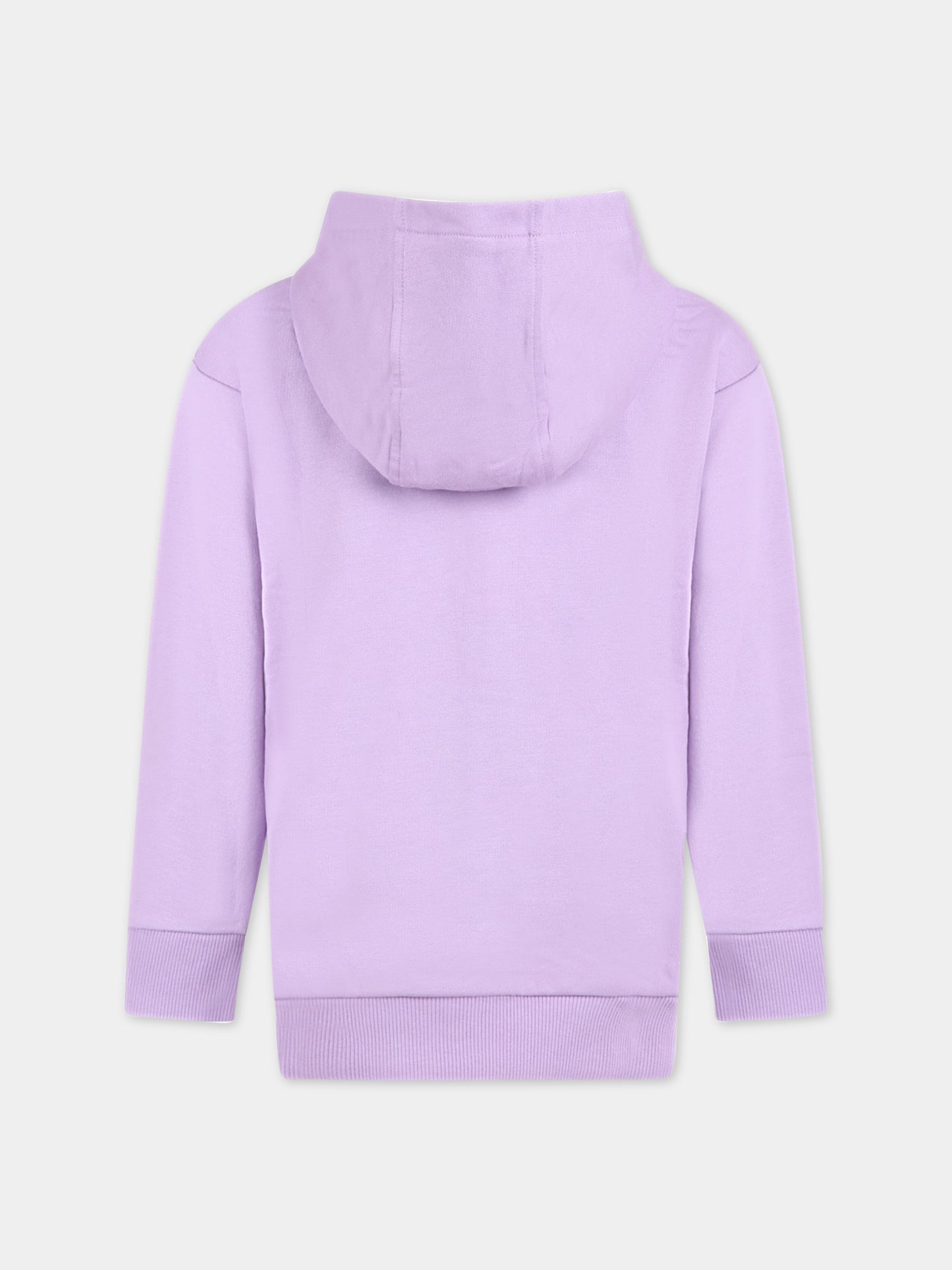 Felpa viola per bambina con logo e Spilla Safety,Versace,1007359 1A04697 2L690