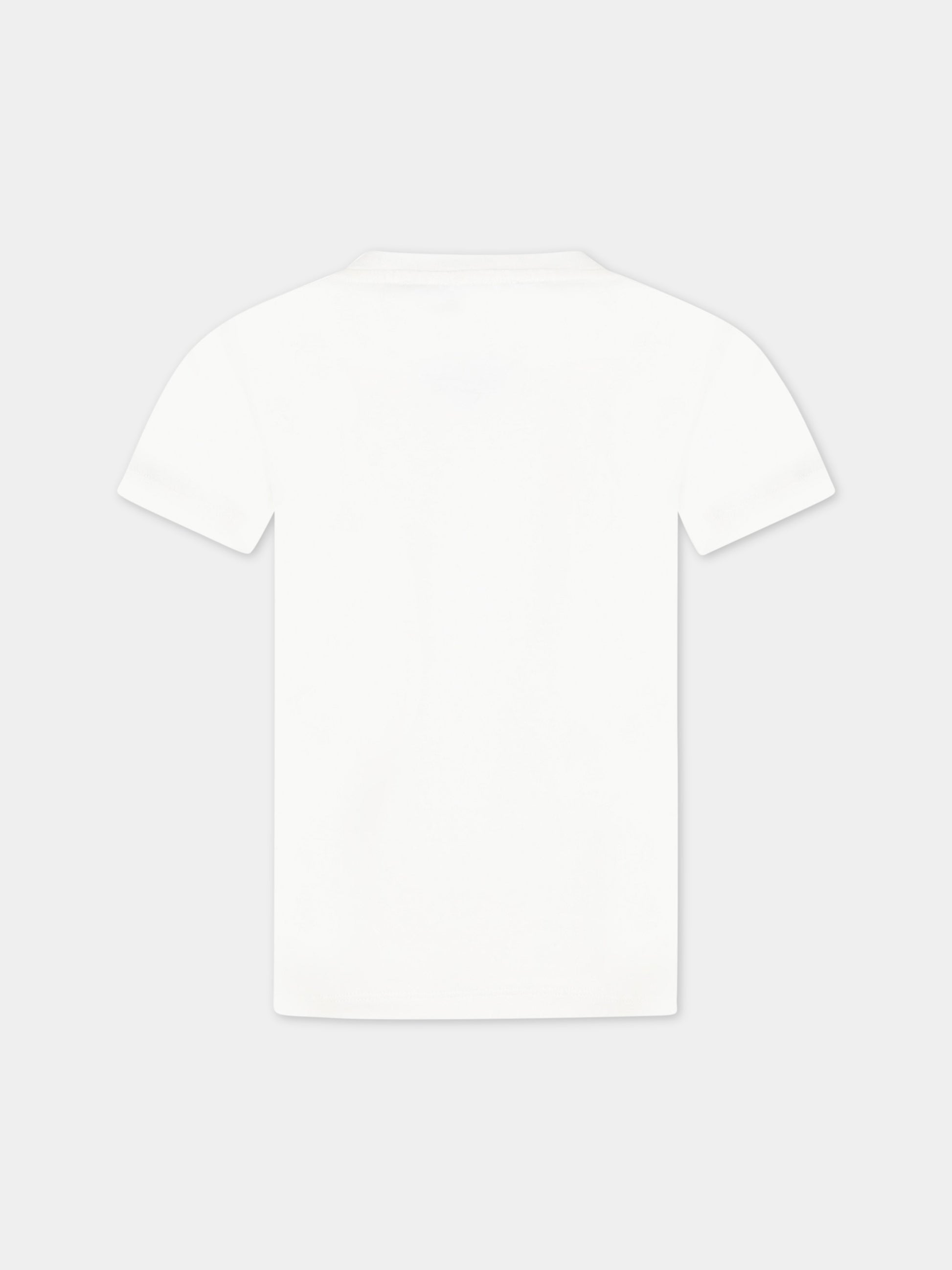 T-shirt bianca per bambino con Medusa blu,Versace,1000239 1A06520 6W800