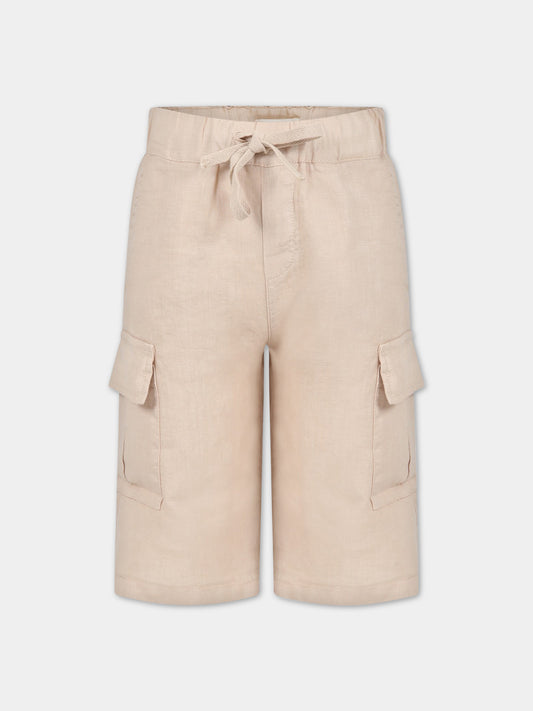 Bermuda avorio per bambino in lino,Zhoe & Tobiah,LIN4 23