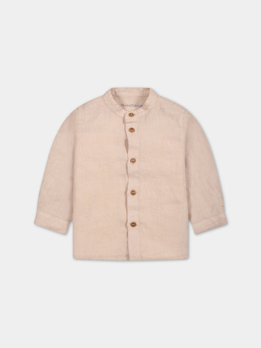 Camicia beige per neonato,Zhoe & Tobiah,LIN3 23