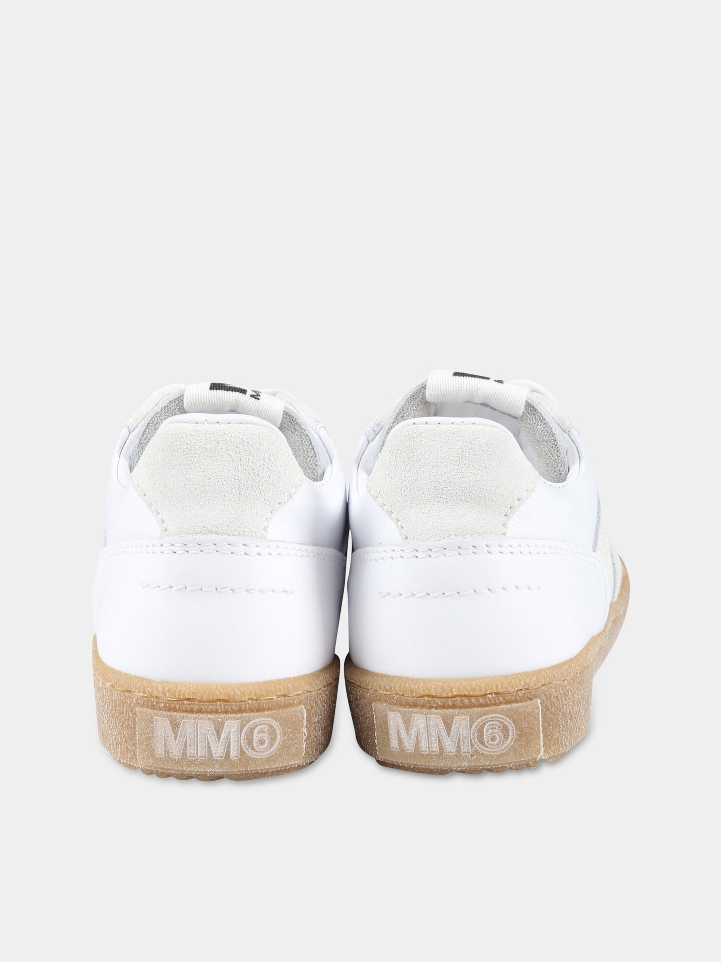 Sneakers bianche per bambini con logo,Mm6 Maison Margiela,73413 1