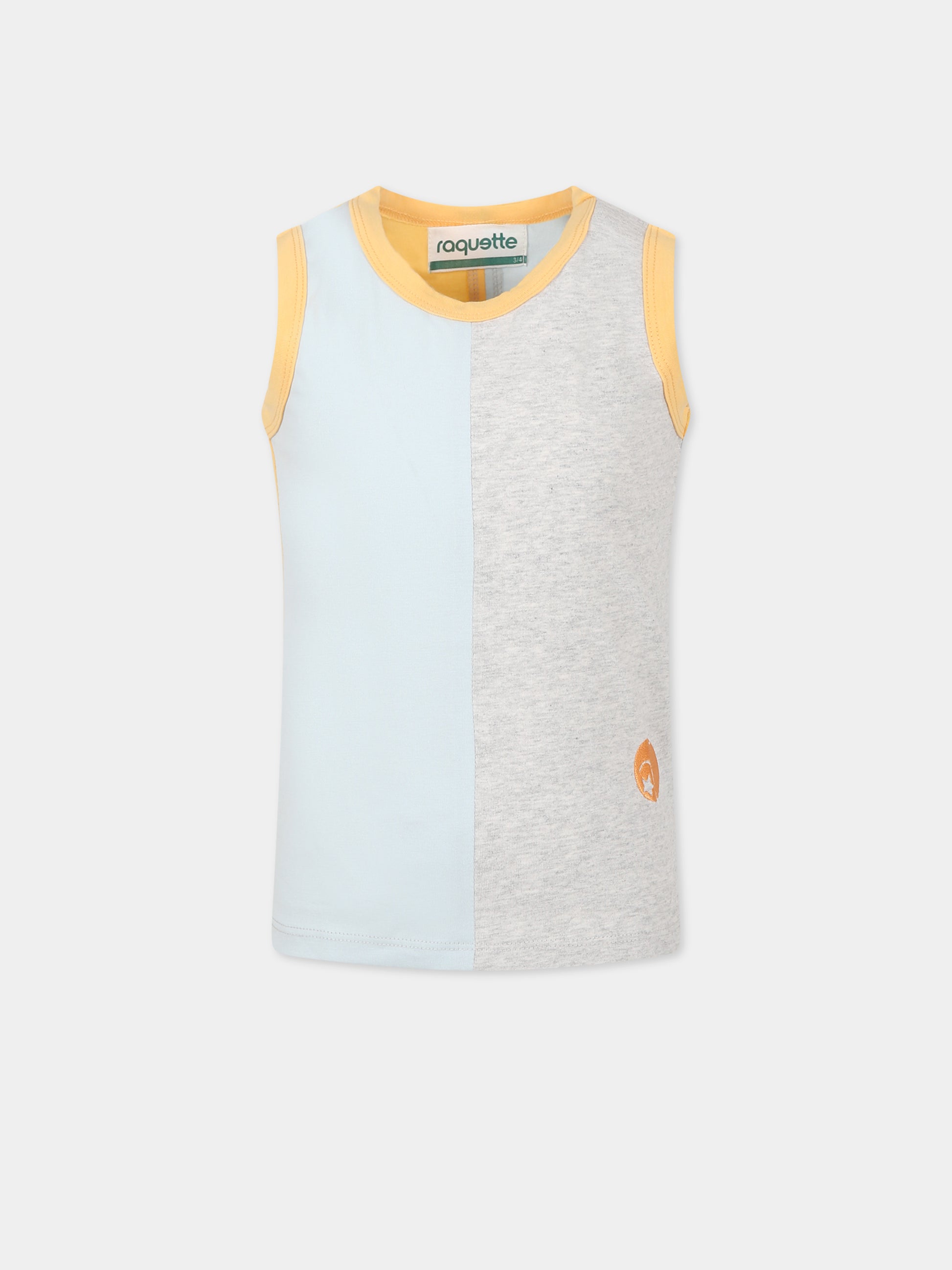 T-shirt multicolor per bambini con ricamo,Raquette,BAD 003 66