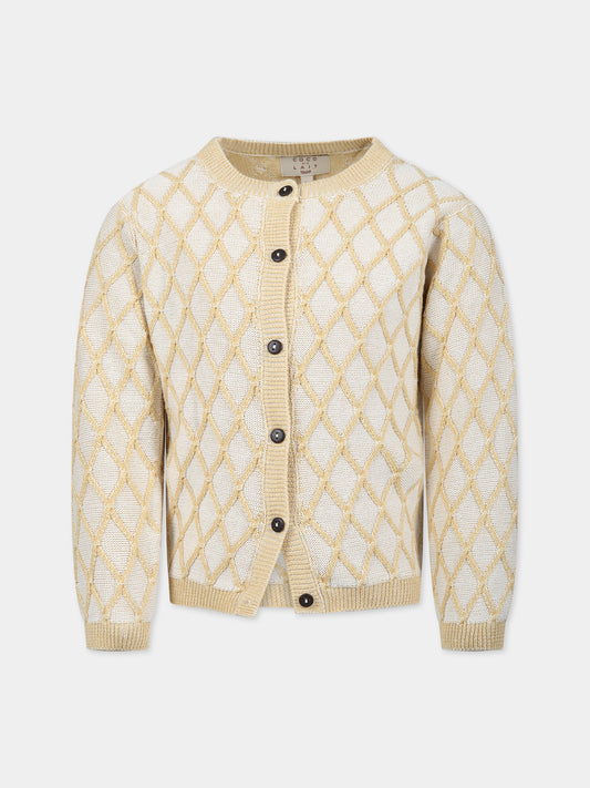 Cardigan giallo per  bambina,Coco Au Lait,14COCO2046