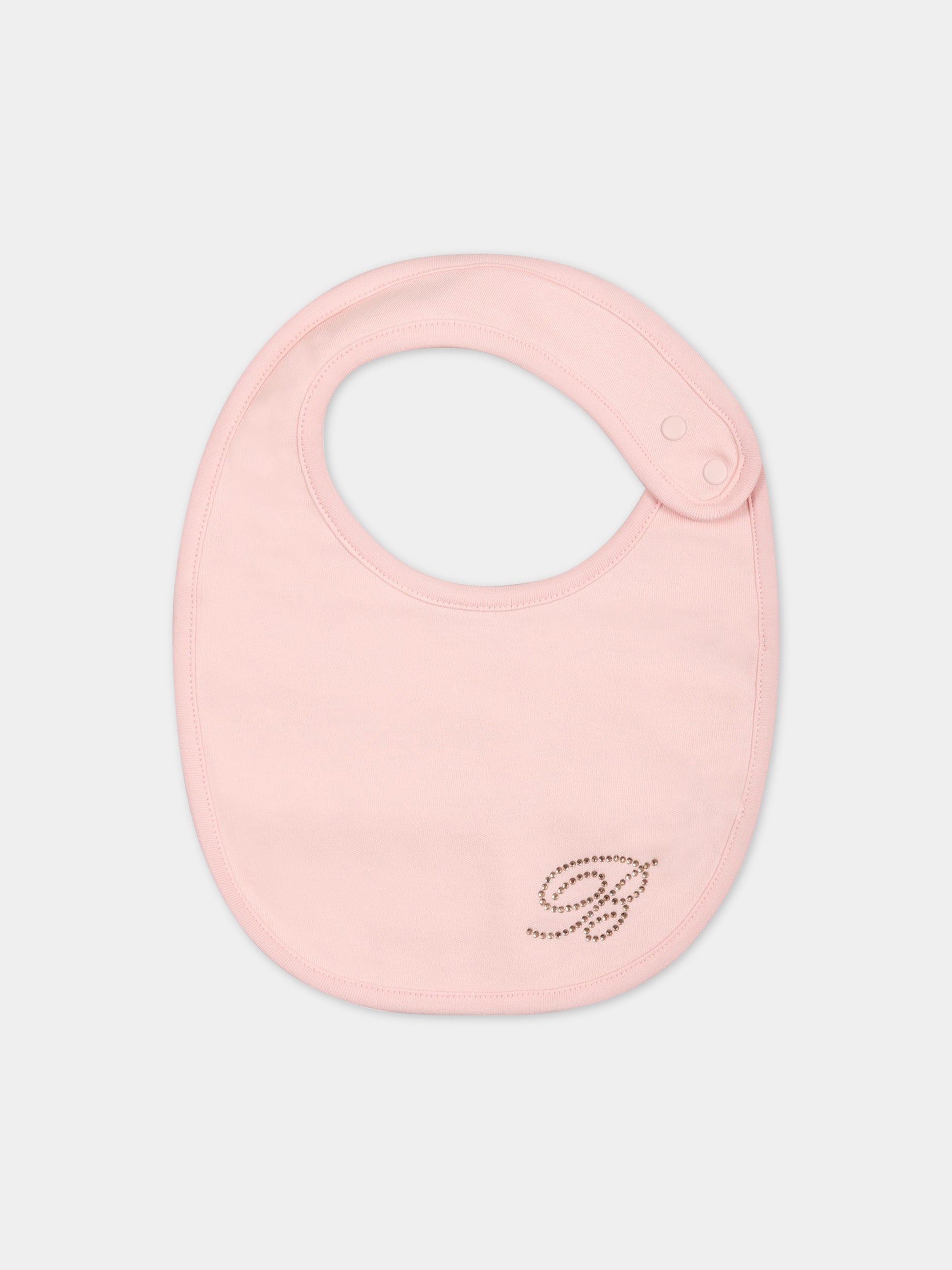 Set rosa per neonata con logo,Blumarine Baby,IA3126J6050 X0485
