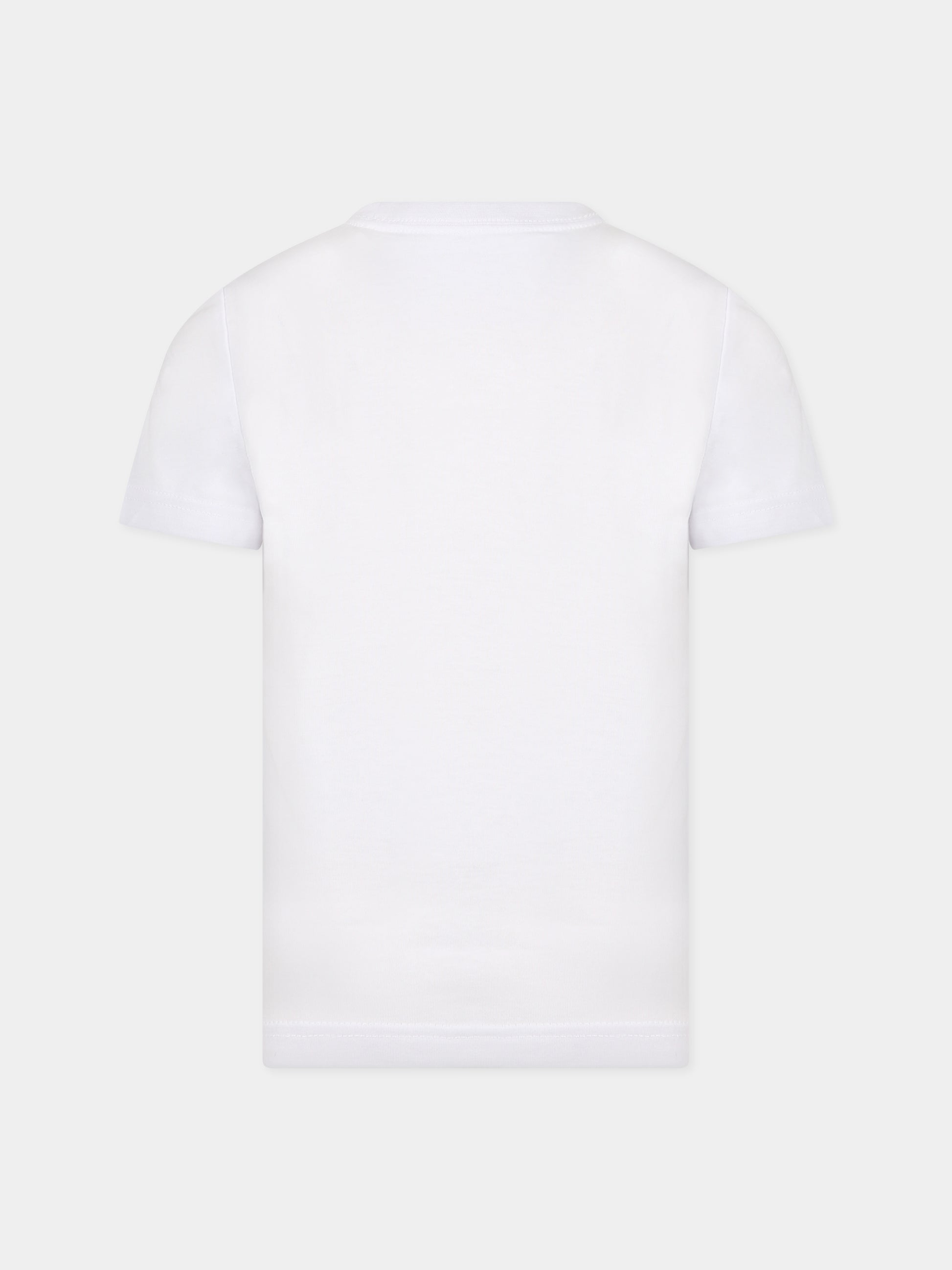 T-shirt bianca per bambino con logo e stampa,Nike,86K948 001