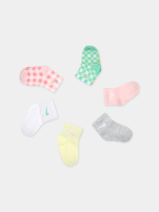 Set multicolor per neonata con iconico swoosh,Nike,NN0945 P17