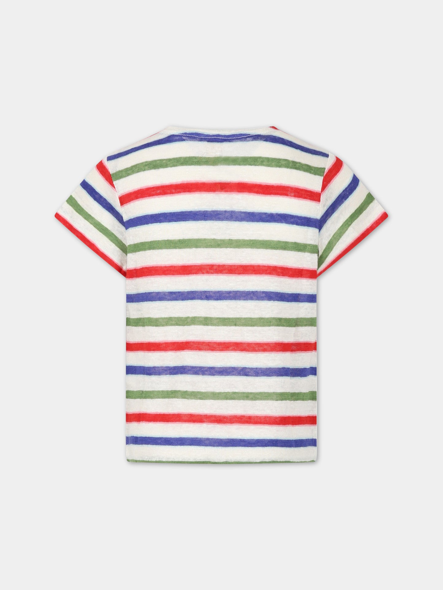 T-shirt multicolor per bambina a righe,Bellerose,MIO31 T1302S STC