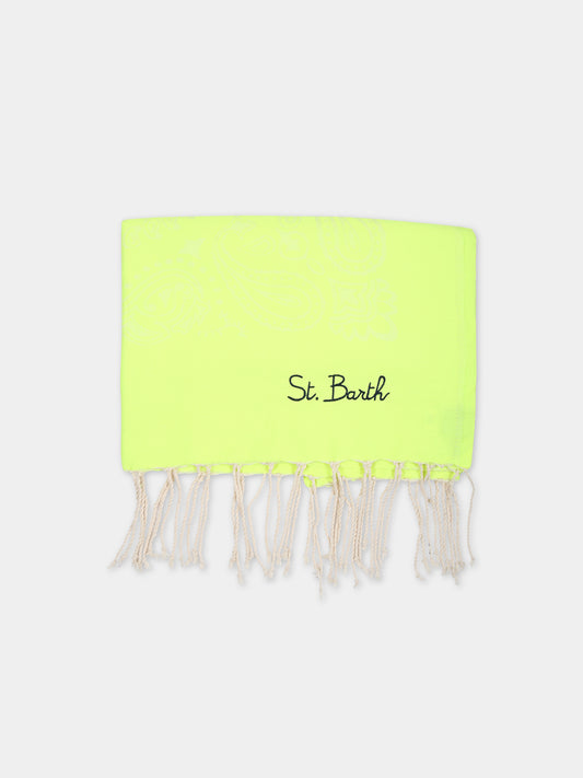 Telo mare giallo per bambini con logo,Mc2 Saint Barth,FOUTAS J N BANDANNA 94
