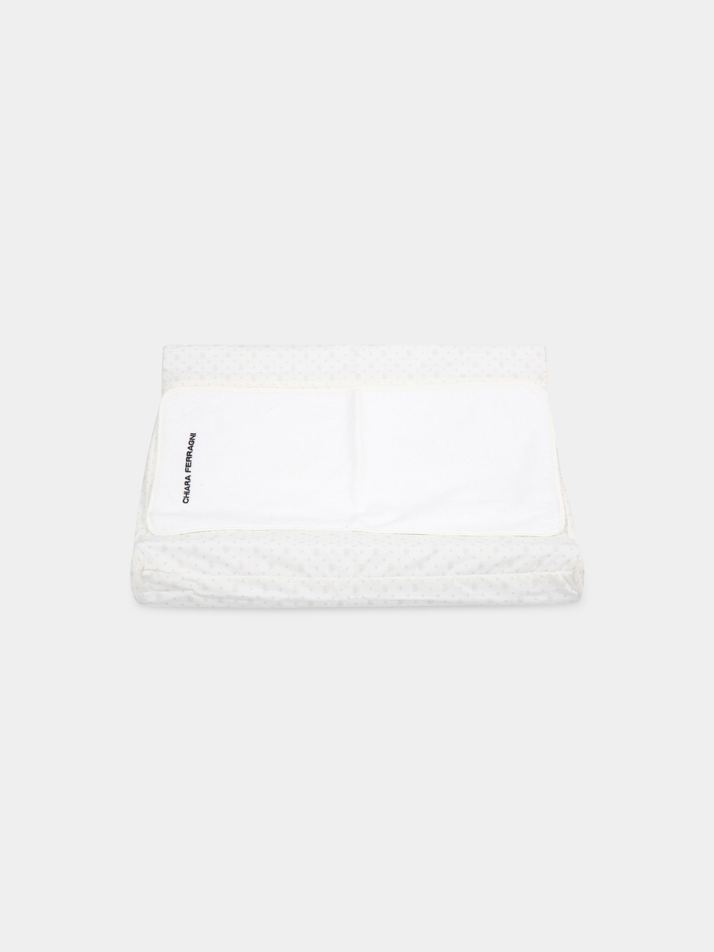 Coprifasciatoio avorio per neonati con occhiolino,Chiara Ferragni Homewear,CF051B