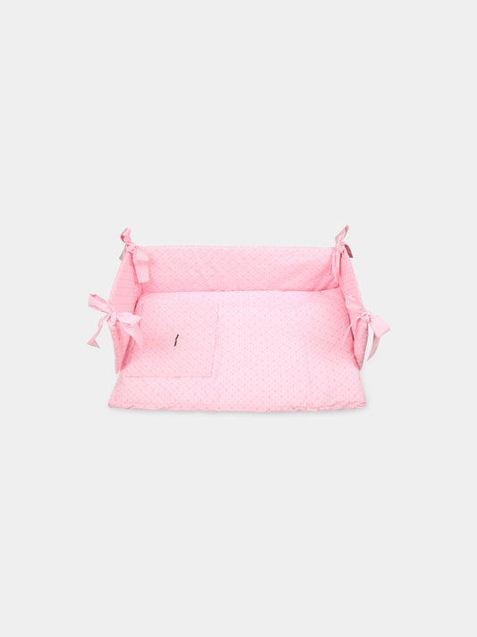 Set paracolpi rosa per neonata con occhiolini,Chiara Ferragni Homewear,CF117R