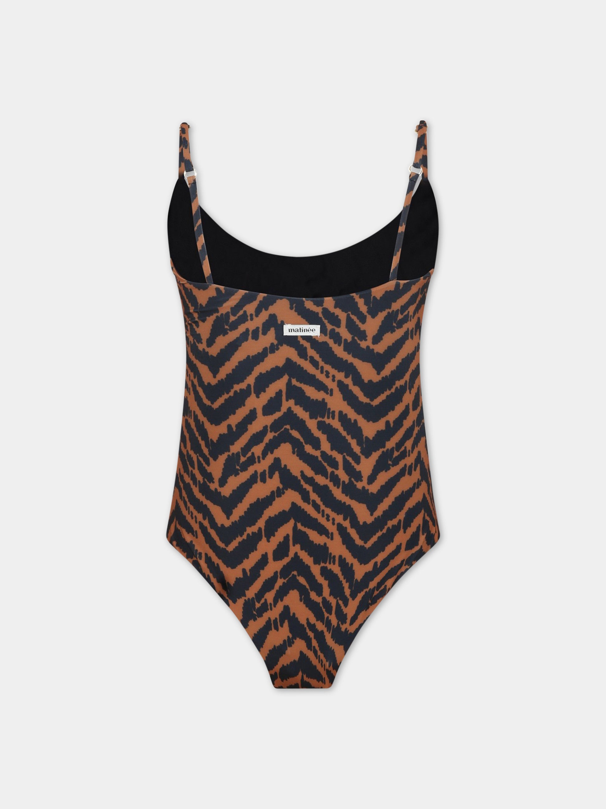 Costume multicolor da bagno da donna con stampa tigrata,Matineè,CB4015 ISA TIGRE