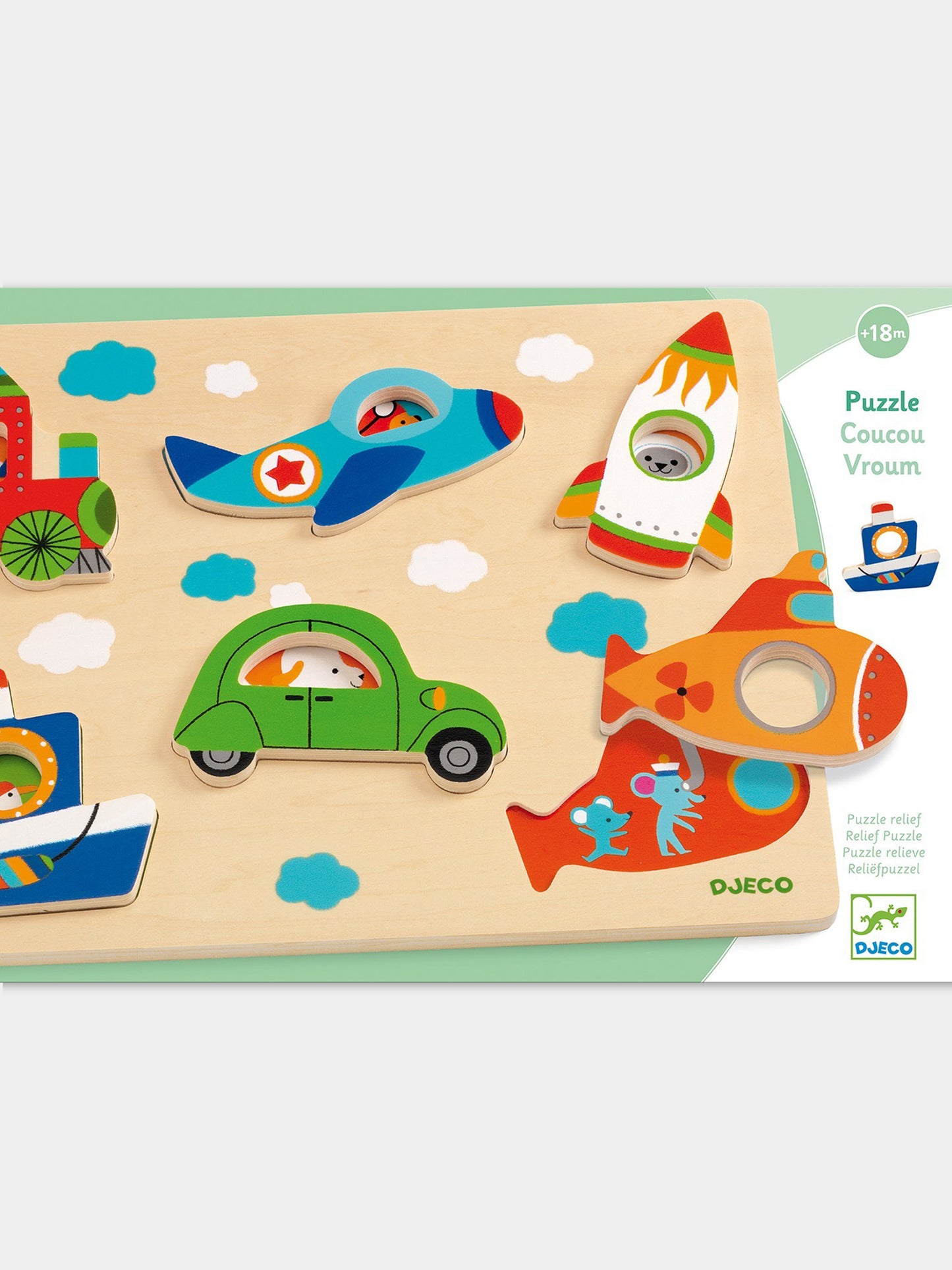 Puzzle multicolor per bambini,Djeco,DJ01063